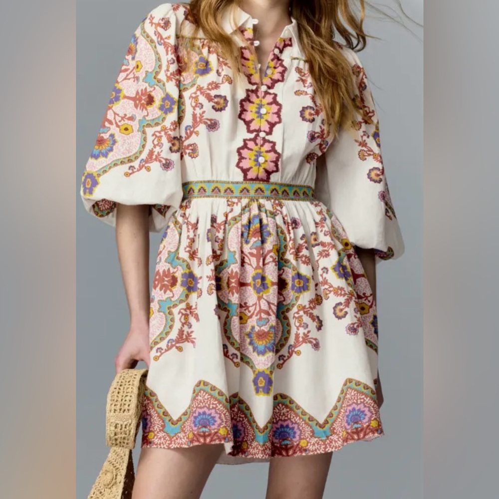 Floral Bohemian Dress - Multicolor